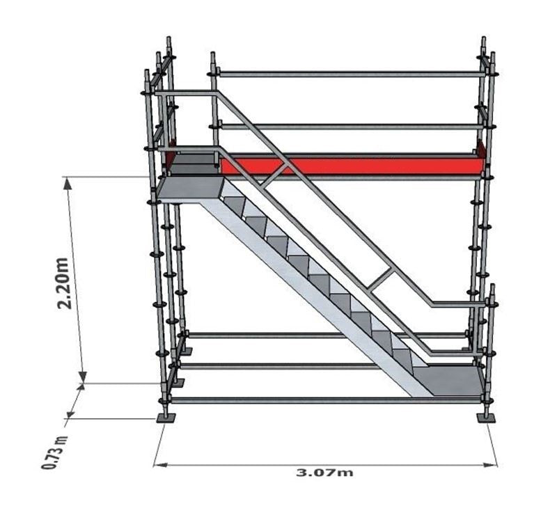 Trapptorn Modulställning 2 m
