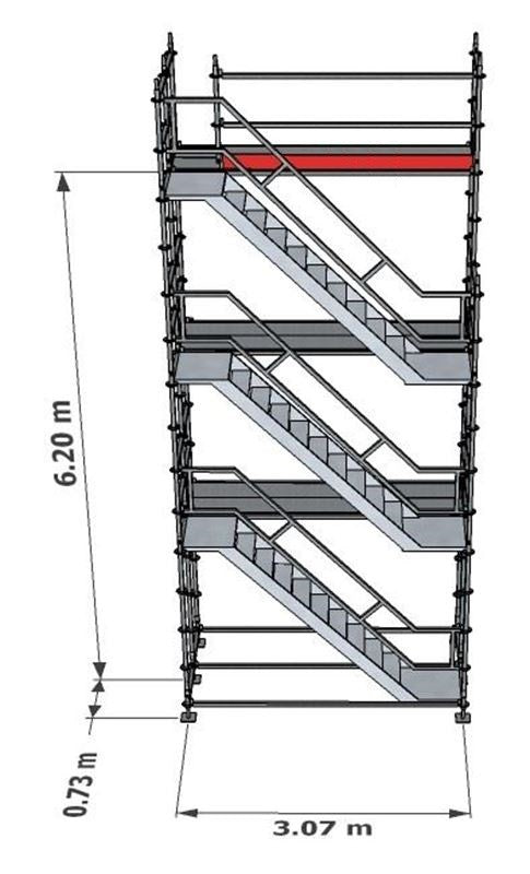 Trapptorn Modulställning 6 m