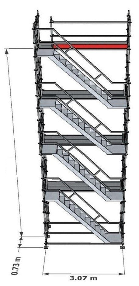 Trapptorn Modulställning 8 m